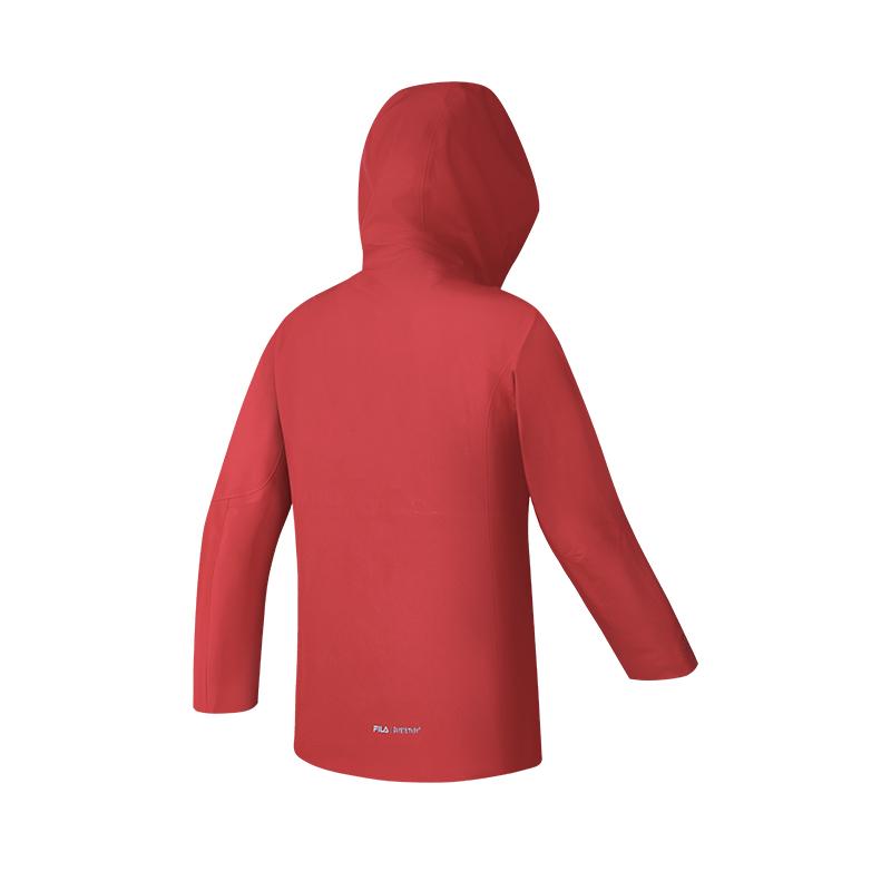 Fila Fashionable Hooded Two-Piece Set Waterproof Jacket Women Outerwear Dark-Rose A11W517729FWI