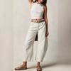 Jeans larghi a vita media-bassa da donna, vestibilità rilassata, casual, con cuciture sul ginocchio, lavaggio vintage, pantaloni lunghi in denim, streetwear quotidiano, autunno, pantaloni larghi in denim