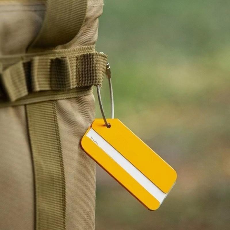 7 Pieces Practical Aluminum Alloy Luggage Labels With Privacy Protection And Wear Resistant Design Suitcase Identifier