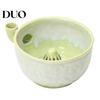 Small Fruit Strainer Ceramic Berry Washing Bowl, Swirl Design Rinse Colander with Handle Easy Clean Container And Drain Holes, Cleaning Bowl