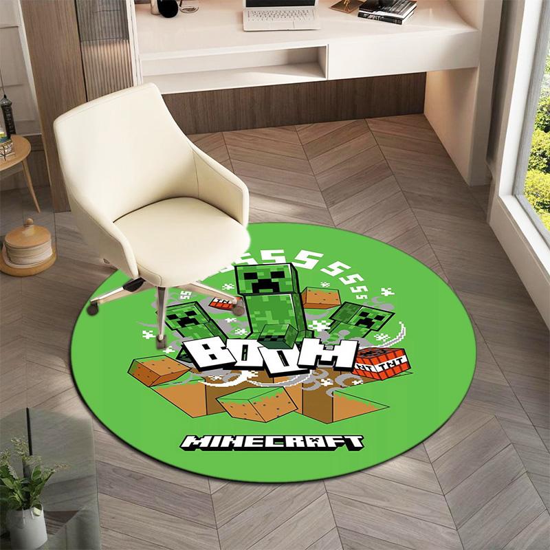 Sandbox Electronic Xbox Games Minecraft Circular Carpet Household Goods Decoration Anti Slip Home Table and Chair Mat Aisle Door Mat Carpet D12