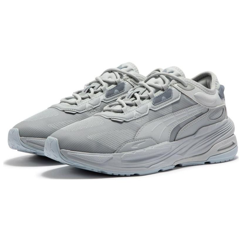 Puma Extent Nitro Heritage Mono Sports Fabric Synthetic Leather Slip Resistant Durable Low Top Casual Running Shoes Unisex Sneaker Gray 387498-03