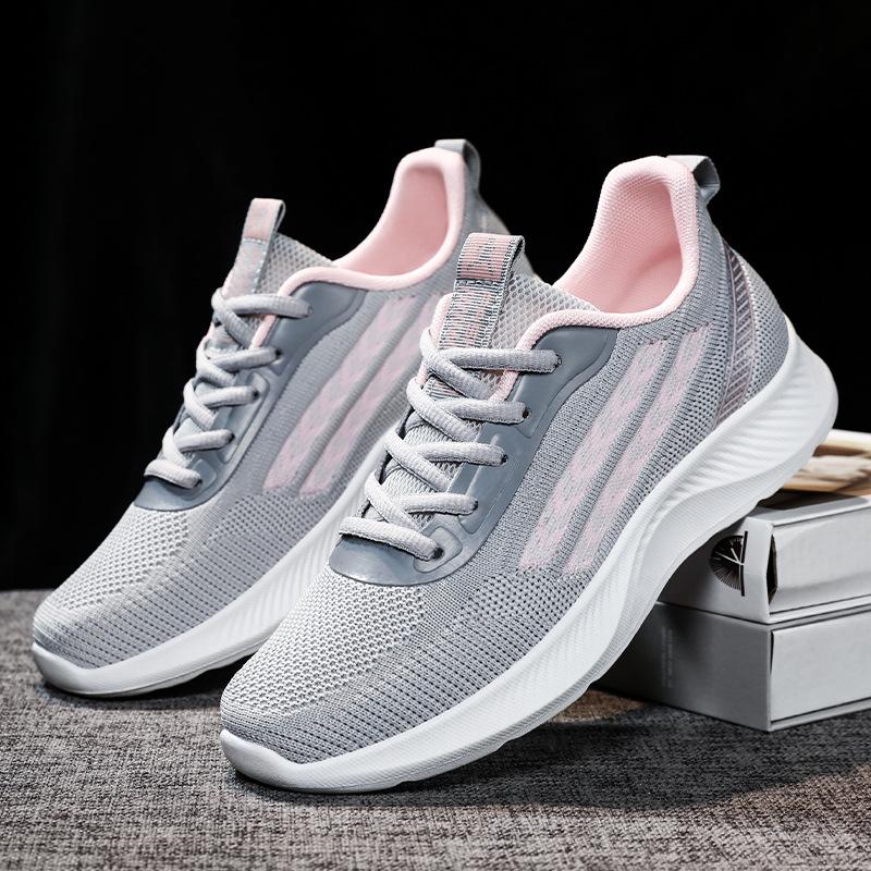 Net shoes women's spring new breathable casual sports single shoes large size heightening mesh shoes children