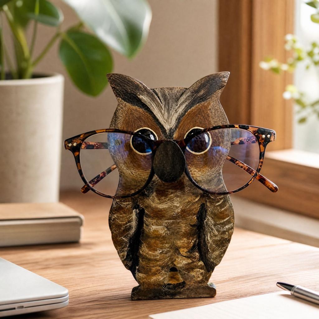 Tier-Brillenhalter aus Holz Dekorativer Brillenständer für den Heimtisch
