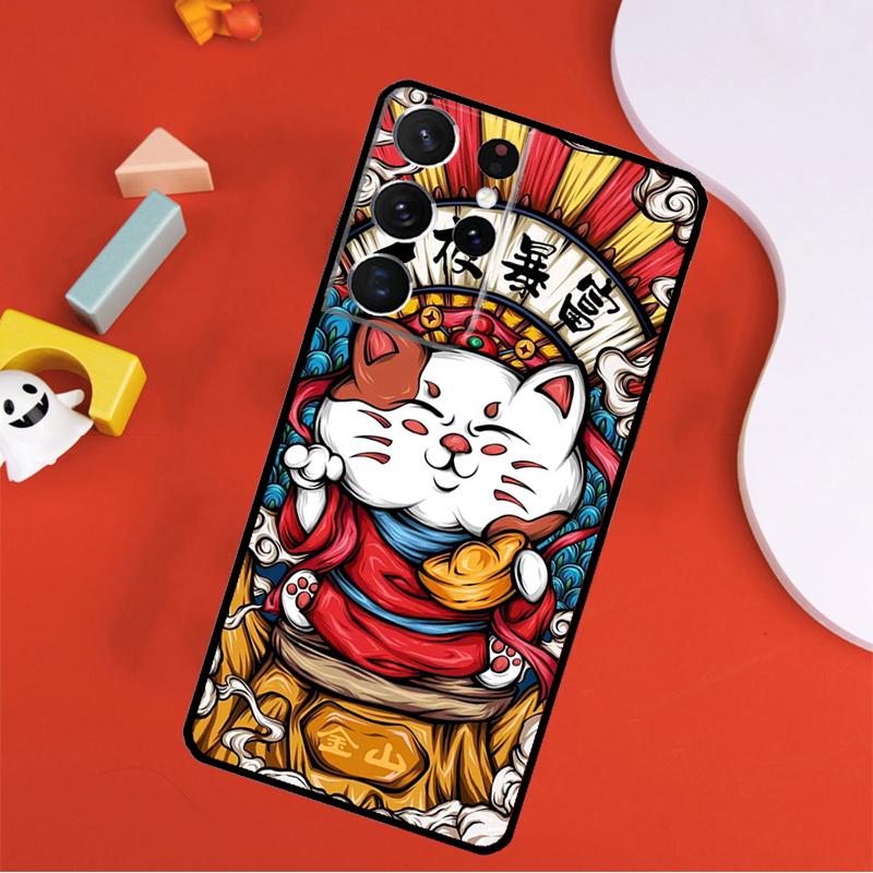 Cat Dragon Rabbit Chinese Style Phone Case For Samsung Galaxy S24 Ultra S25 Ultra S9 S10 S20 S21 S22 S23 Plus S24 FE Cover