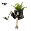 Resin Succulent Planter 2Pcs Whimsical Hanging Leg Planter, Dangling Sitting Flower Pot for Halloween Party Table Centerpiece Succulents, Funny
