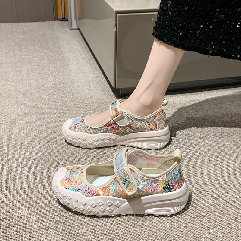 

CRLAYDK Лоферы для женщин Удобные Слипоны Рабочие Принтованные Балетки Нарядные Повседневные Обувь для Ходьбы Легкие Кроссовки для Путешествий 40