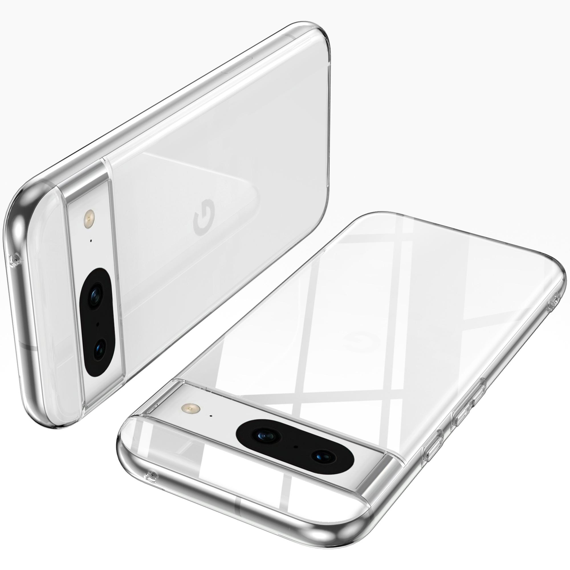 

For Google Pixel 8a Clear Case TPU Anti-fingerprint Phone Cover A
