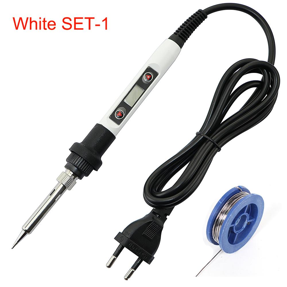 Adjustable Temperature Solder Iron 80W 220V / 110V LCD Electric Soldering Iron Welding Repair Tools