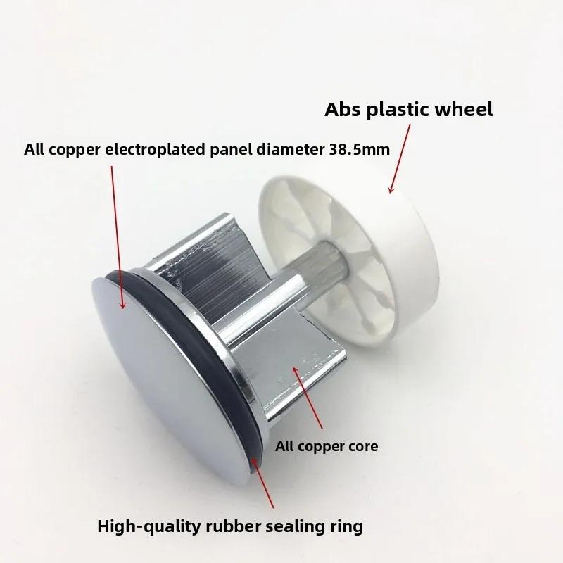 Stopper Sprung Plug Chrome Finish 38mm for Kitchen & BathroomBag Multi Modern Round Pop-Up Push Drain