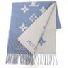 Excellent LOUIS VUITTON Scarf Escalp Reykjavik Monogram blue cashmere M75704 Used