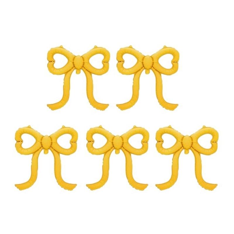 

Aluminum Film Balloon With Cutout Bowknot Design For Baby Wedding Photography Cutout Party Balloons жёлтый