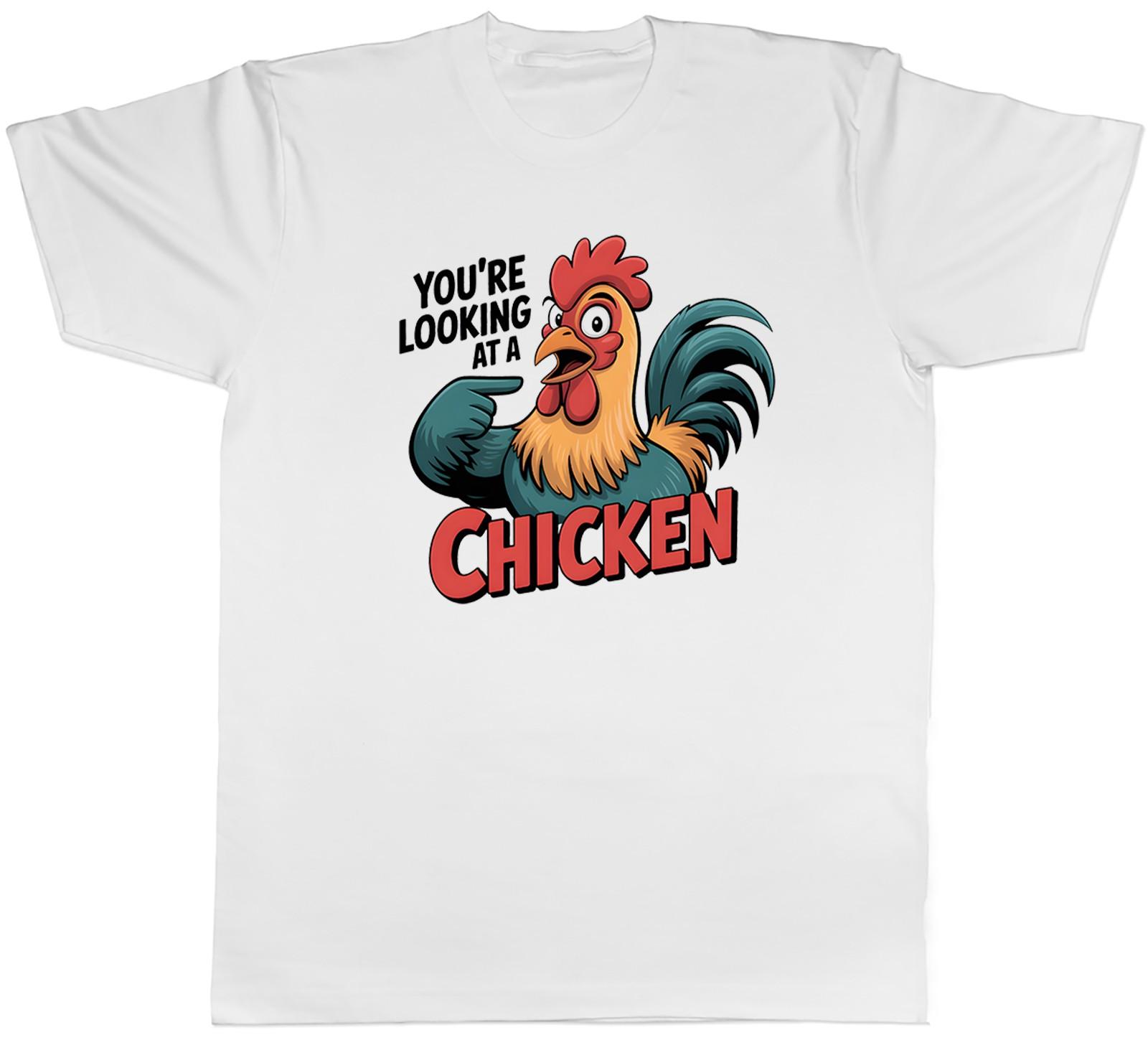 You re Looking at a Chicken Rooster Funny Mens T-Shirt Tee Gift Top XXL