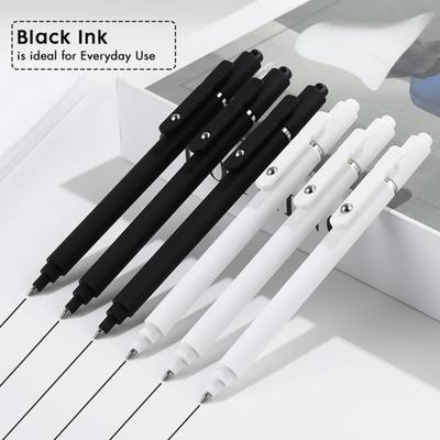 Gel Pen 0.5mm Refill Quick-Drying Ink Steel Ball Clip Comfortable Barrel Smooth Writing No Smudging