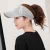 Women's Lightweight Breathable Knitted Ponytail Sun Hat - UV Protection, Topless Design for Sports