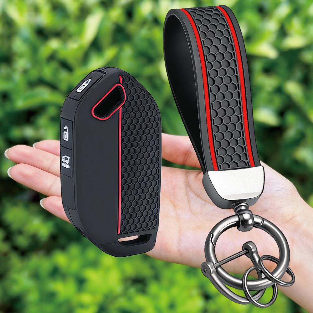 Silicone Key Cover Remote Shell for Kia Ev9 EV5 K3 K5 Carnival Picanto GT Line Sorento MQ4 KA4 2024 2025 Accessories Keyless