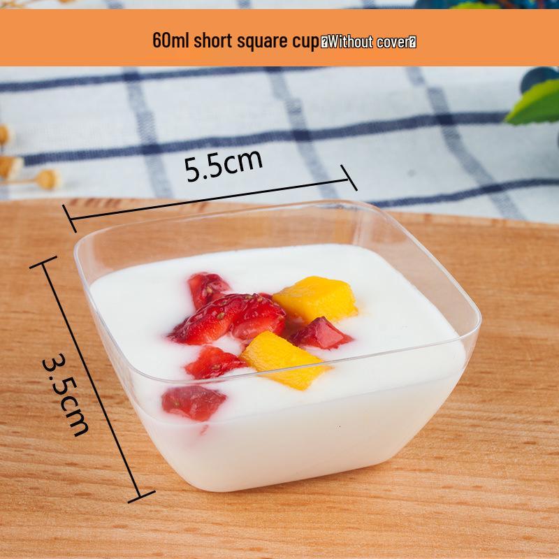 High-Stemmed Disposable Transparent Cup for Desserts, Pudding, Milkshakes, Mousse, Ice Cream, Red Wine, or Champagne.