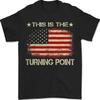 This Is The Turning Point Motivational, Charlie Kirk Shirt American Flag Vintage Unisex T-Shirt