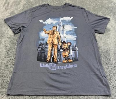 NUOVA T-shirt Walt Disney World Statua Mickey Mouse Partners Castello Taglia S-5XL
