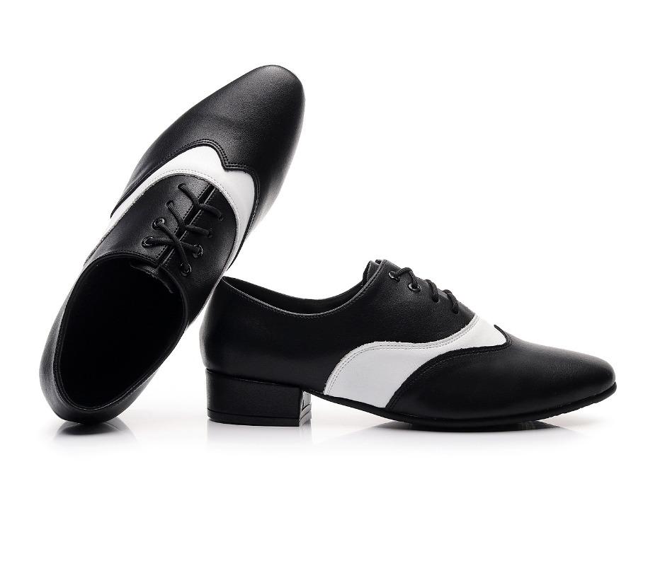 Pantofi de Dans Bărbați Pantofi de Dans Latin Ballroom Talpă Moale Piele Neagră Pantofi Jazz Pentru Băieți Tocuri 2.5cm Pantofi de Antrenament Petrecere Dans