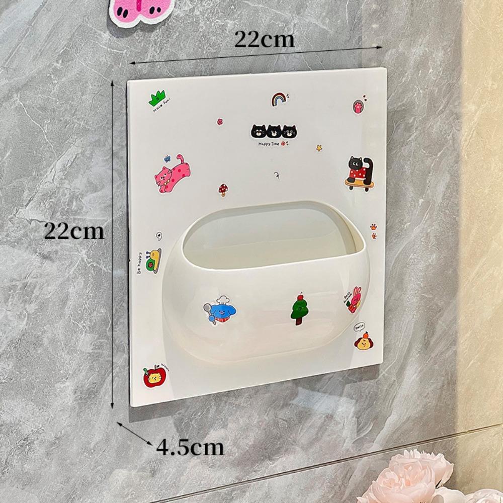 

Plastic Cosmetics Storage Rack With Cartoon Stickers Storage Rack Home Decoration 1