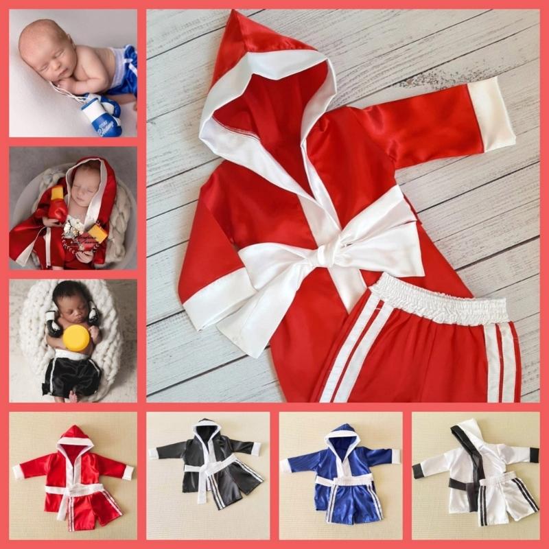 Completo da Boxe per Fotografia di Neonati Delicato sulla Pelle Chiusure Sicure Costume per Celebrazione dei 100 Giorni del Neonato