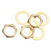 Uxcell gitar muttere og skiver gitar jack socket muttere gull for gitar bass 3 sett 3/8" inngang/utgang