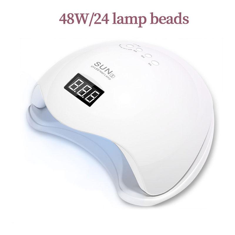 LINMANDA SUN5 48W LED UV Lamp for Nails Drying All Gel Professional Nail Art Tools Accessories for Fingernail Toenail Salon USB plug белый