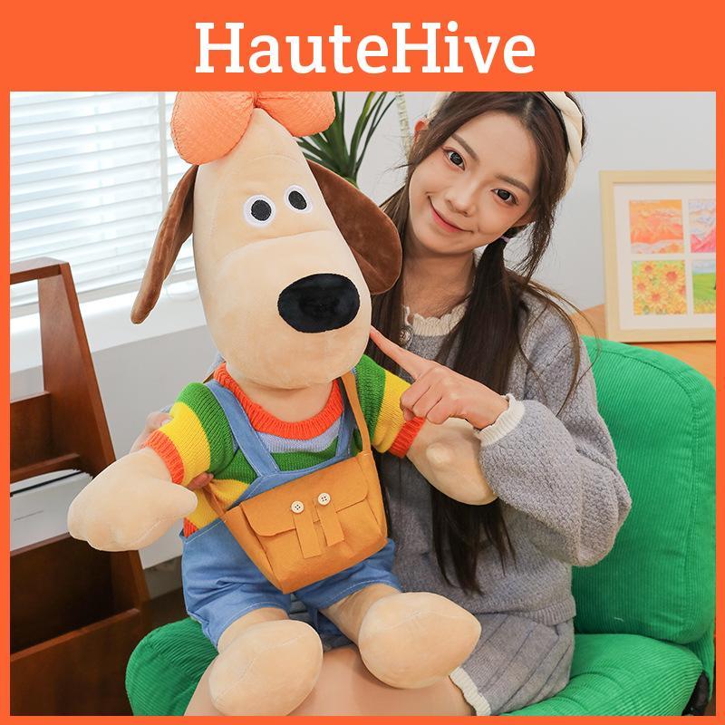 Dog Wallacegromit Cartoon Doll Plush Toy Bow Sweater Dog Animal Doll Gifts