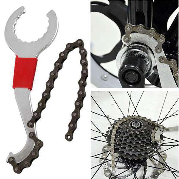 Bicycle Multi-Tool: Middle Shaft, Flywheel, Chain, and Crank Remover