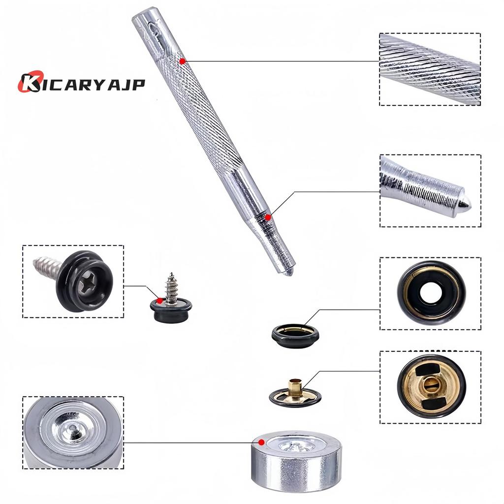 KICARYAJP 10 Pairs Snap Screws Set for Car Fixing Snap Set for Floor Mats,