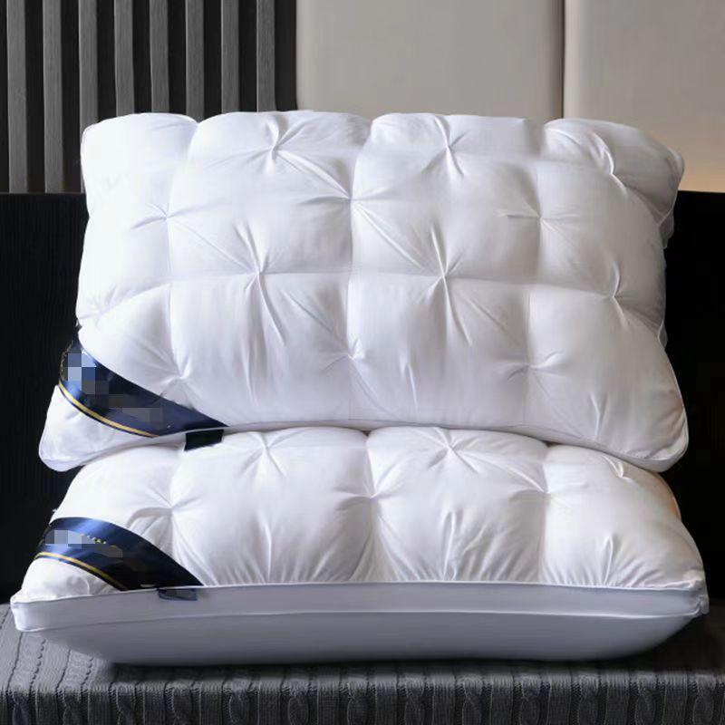 Durable Cotton Neck Support Pillow for Home, Hotel, or Dorm Use - Ideal Sleep Aid