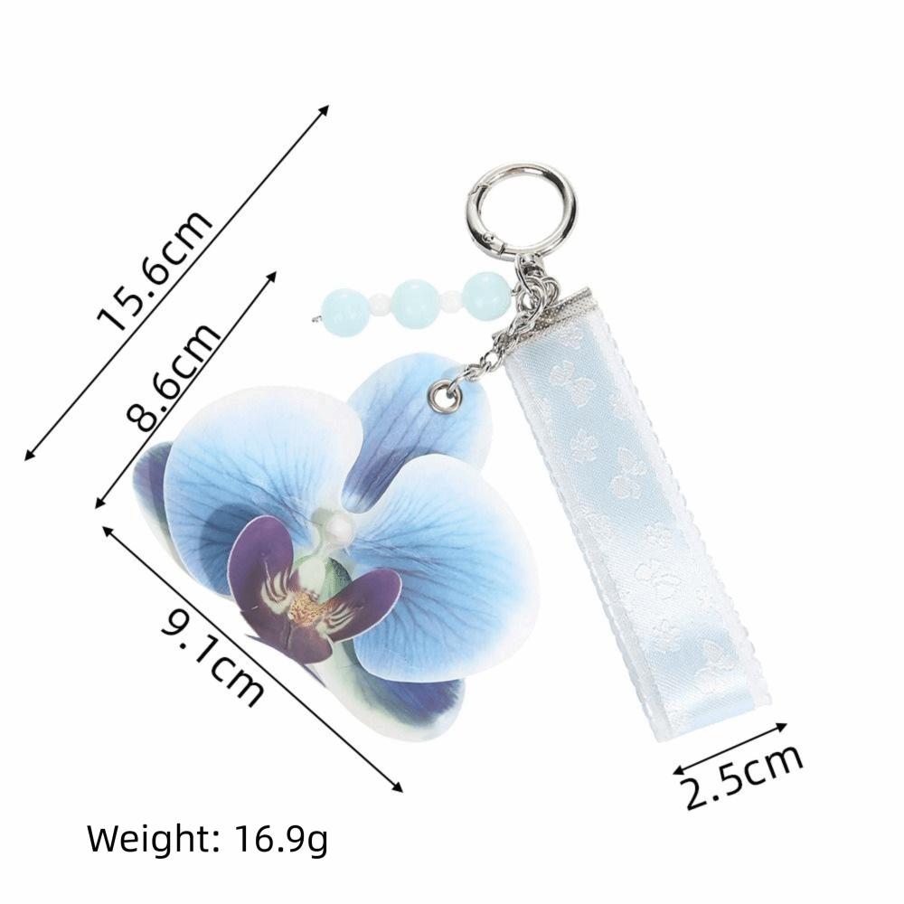 Mode Simulation Blume Orchidee Lilie Schlüsselanhänger Rucksack Dekoration Bunter Simulation Blume Schlüsselring Geschenke Blume Tasche Anhänger