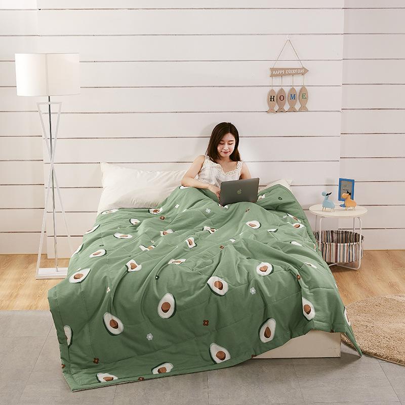 Summer Cotton Quilts Thin Air-conditioning Comforter Soft Breathable Office Nap Blanket Quilted Bed Covers and Bedspreads