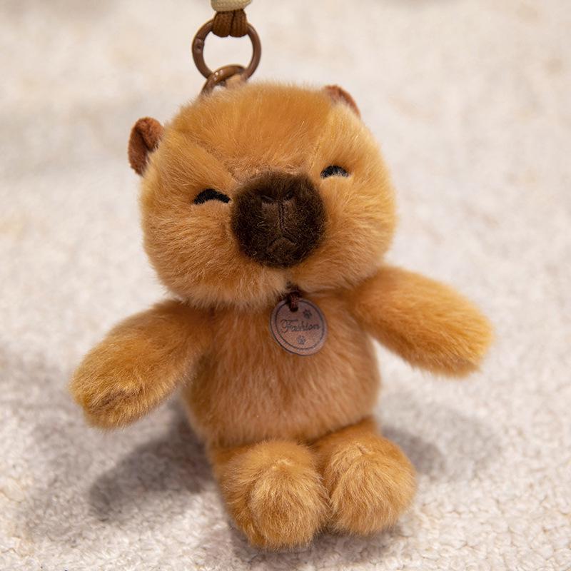 Multicolor Animal Plush Toy Charm: Panda, Sloth, Kitten, Duck, Pig, Raccoon - Small Pendant Bag Accessory