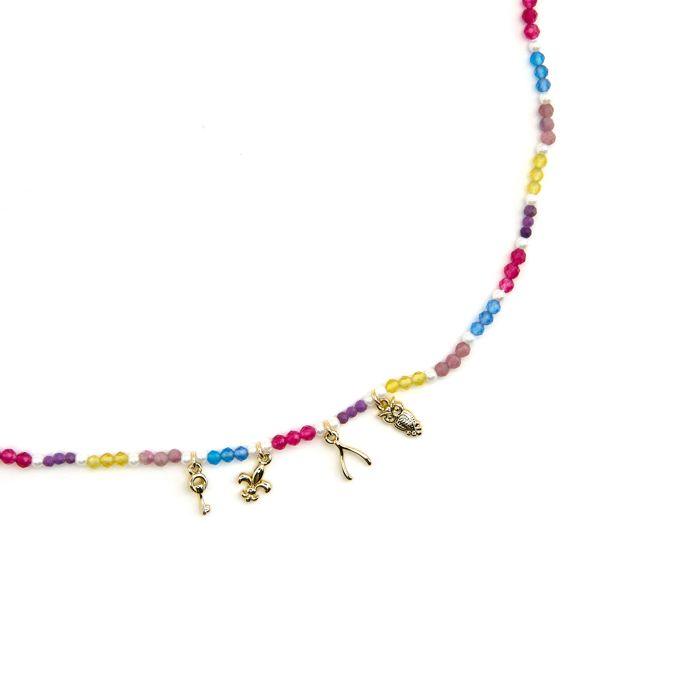 Luxenter Collier En Argent 925 Et Finition On or 18 Carats Avec Cristaux Multicolores - Busde