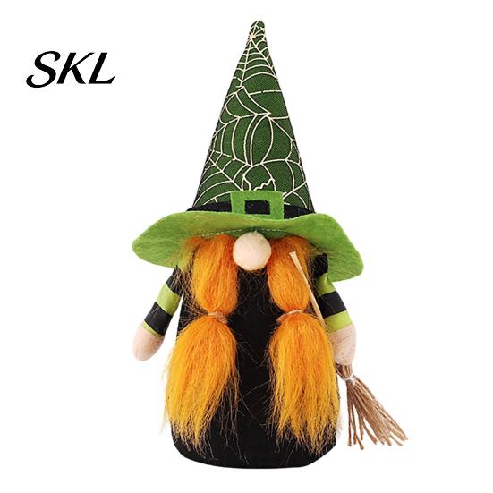 Decorative Halloween Witch Dolls Faceless Doll Ornaments, Gnome Decorations, Cute Cloth Unique Table Ornaments Plush for Home Decor Party Atmosphere