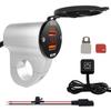 Waterproof Mobile Phone Charging Voltage Meter 12V/2A QC 2.0/3.0 USB Charger Socket for Car Boat Motorcycle Dual USB Power Outlet with LED Digital