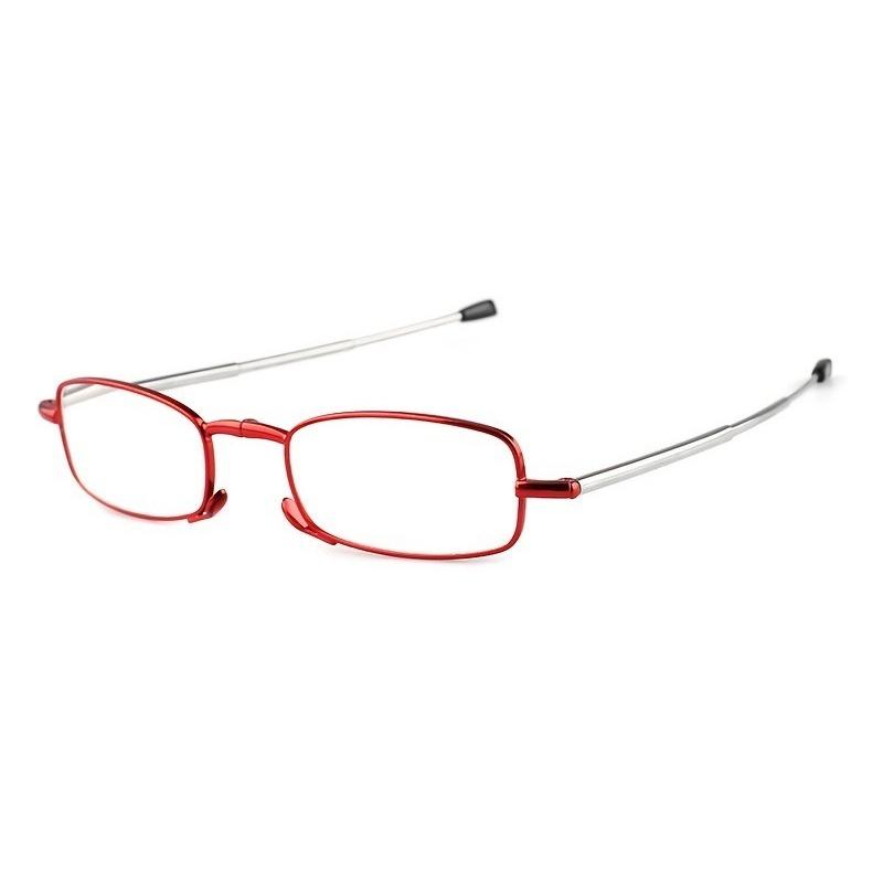 2 Pcs of Ultra-Light Fashionable Folding Reading Glasses with Metal Telescopic Legs for Men and Women Elderly Reading Eyeglasses