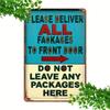 Metal Poster Wall Decor, Diamond Decor Vintage Aluminum Sign for Door