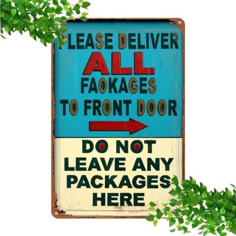 Metal Poster Wall Decor, Diamond Decor Vintage Aluminum Sign for Door