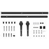 Vidaxl System for Sliding Door Installation Skien, 200 Cm, Steel, Black