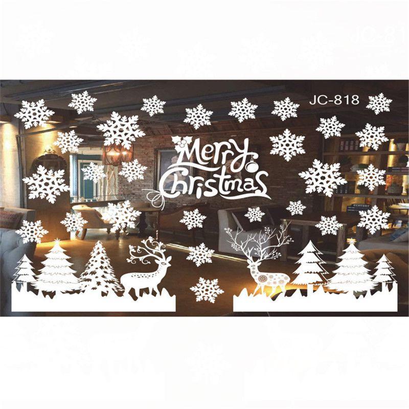 Christmas Wall Merry Stickers Window Glass Decals Home Room Xmas New Year Decor