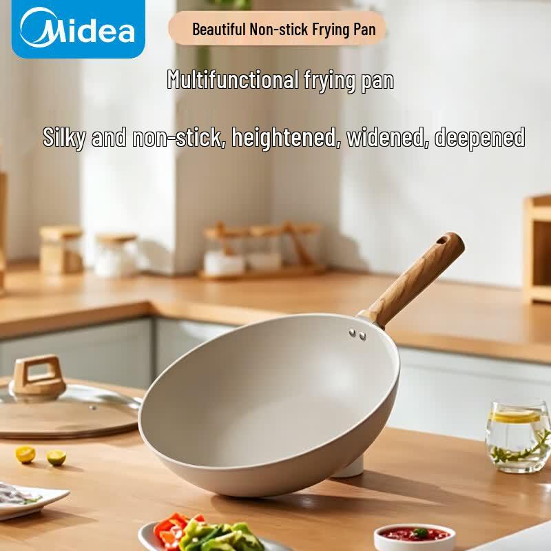 Midea Titanium Non-stick Flat Bottom Wok