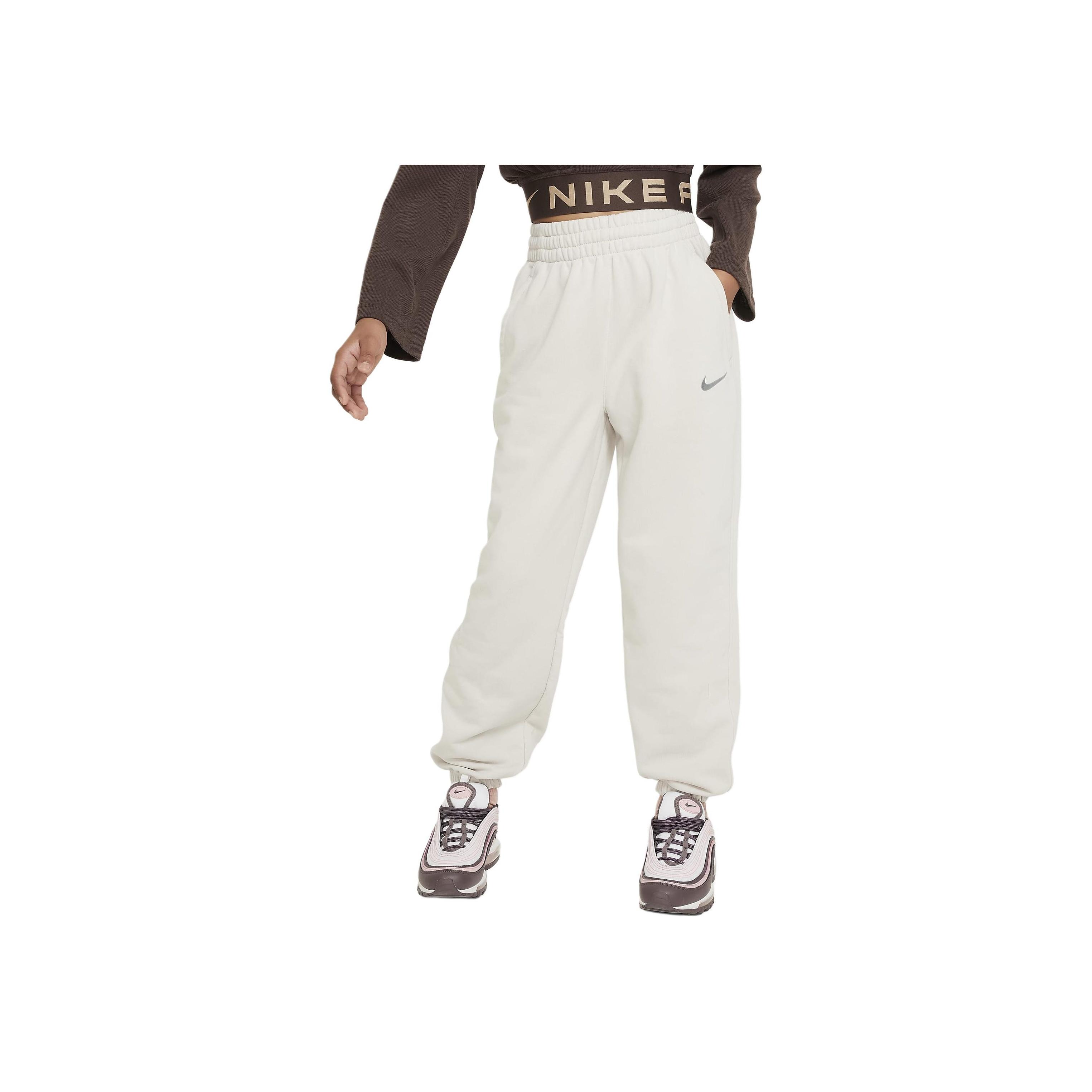 

Nike Sportswear Solid Logo Elastic Waistband Tapered Knit Joggers Kids Joggers Ivory FN8649-072 S