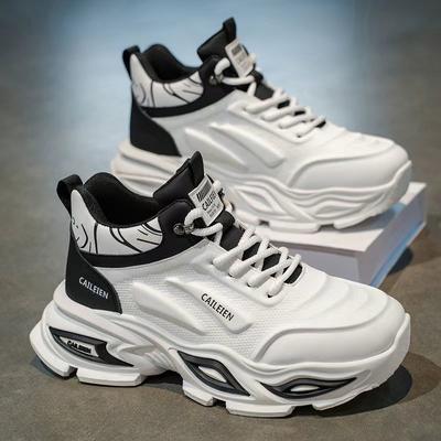 Hohe 22 neue Herbst Jugend Sportschuhe lässige Lauf Basketball erhöhende kleine weiße Dad-Schuhe