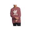 adidas Originals X SFTM Co-Branded Logo Print Loose Round Neck Long Sleeve T-Shirt Unisex Tops Burgundy HS9461