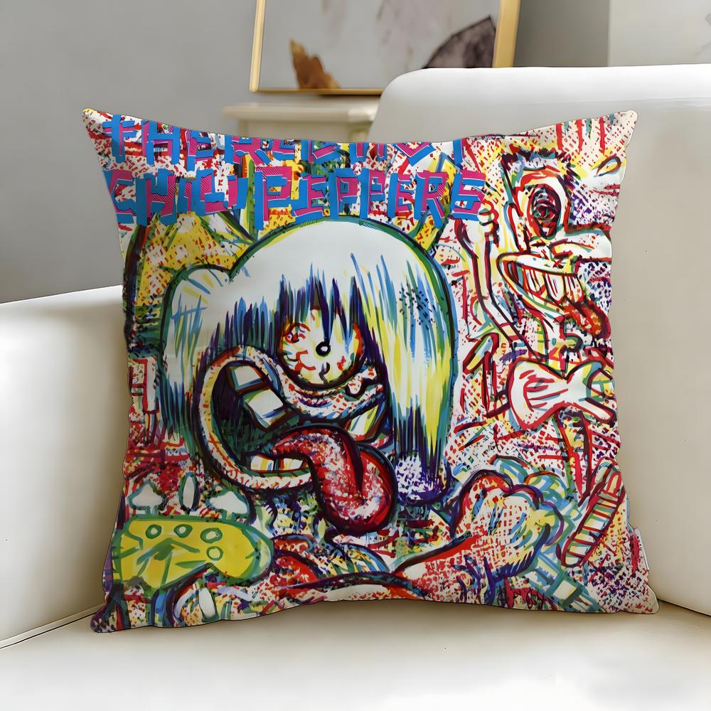 Klassiska bandet Red Hot Chili Peppers Kuddfodral Mjukt & Lätt att Tvätta Örngott – Mångsidigt för Soffa, Säng, Resa och Kontor