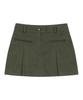 Fancy Club [Nf] Biker Pintuck Mini Skirt (Khaki)_F24Qd865