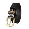 Women's Retro Bronze Buckle Leather Belt: Versatile Genuine Cowhide Pin Buckle in Hong Kong Style